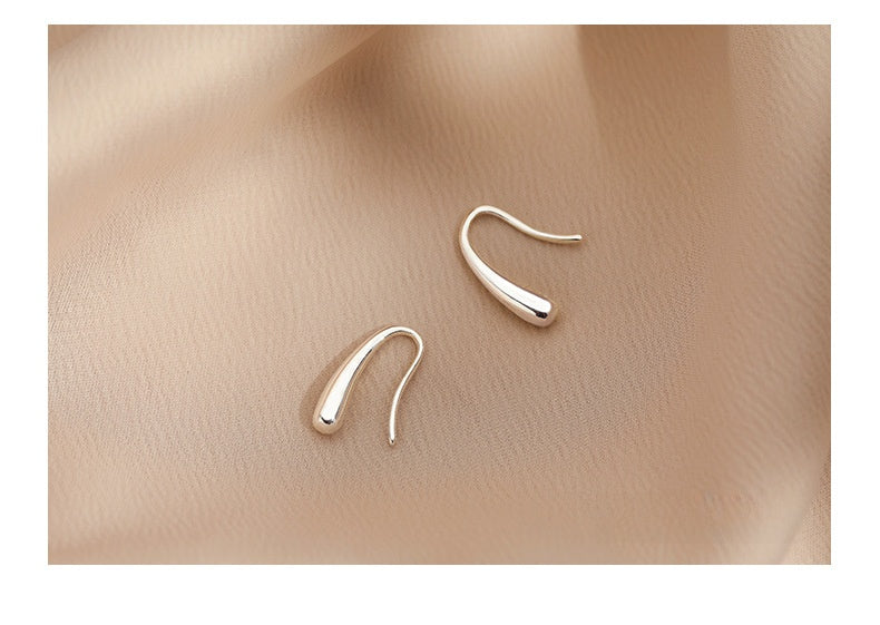 Water Droplets Stud Earrings For Women In 925 Sterling Silver, Silver Color