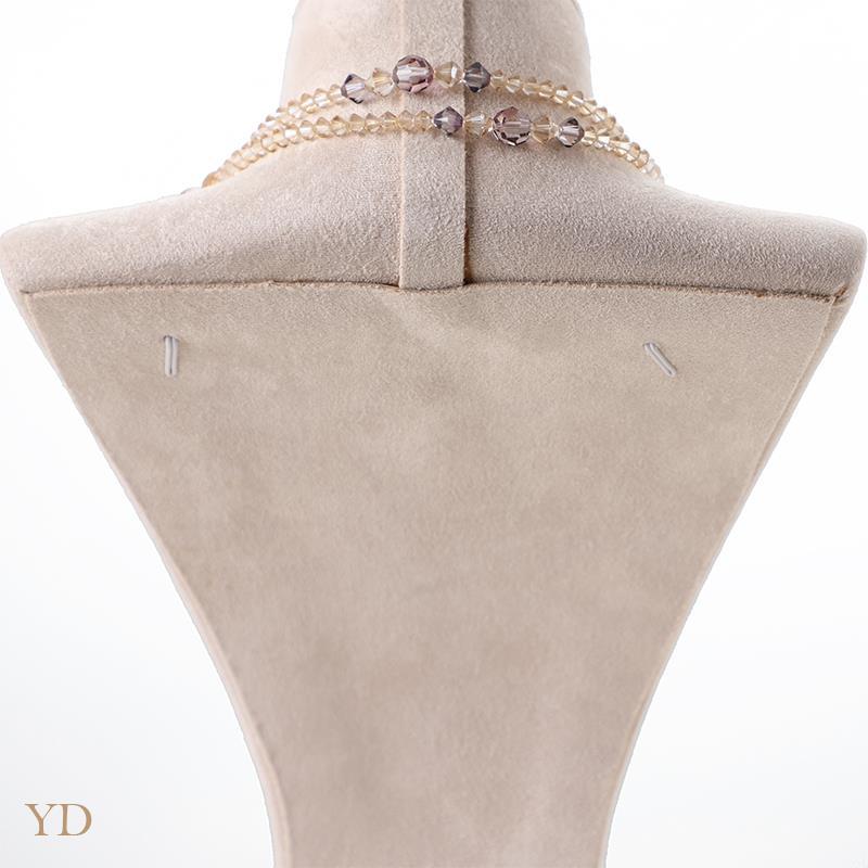 Jewelry Display Bust In Flannel Material, 1 Piece, Available In Coffer Color