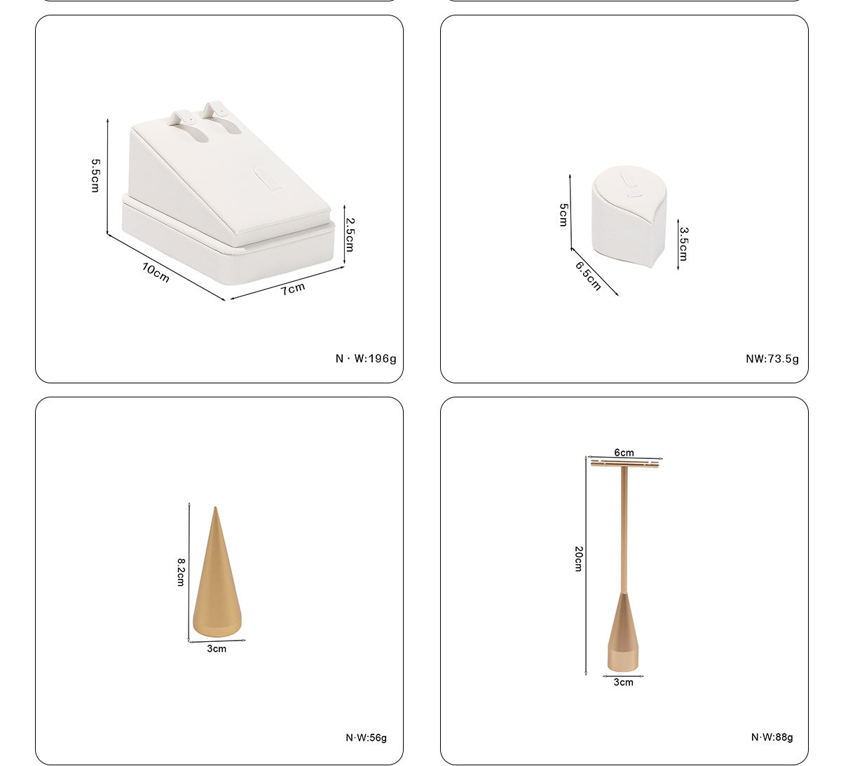White Metal Jewelry Rack For Elegant Accessories Display