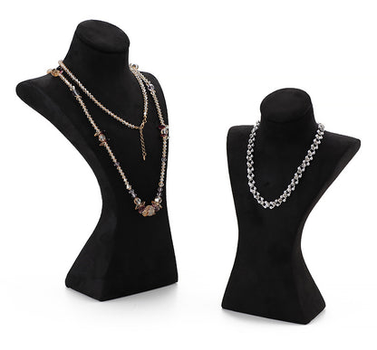 Jewelry Display Bust In Flannel Material, 1 Piece, Available In Coffer Color
