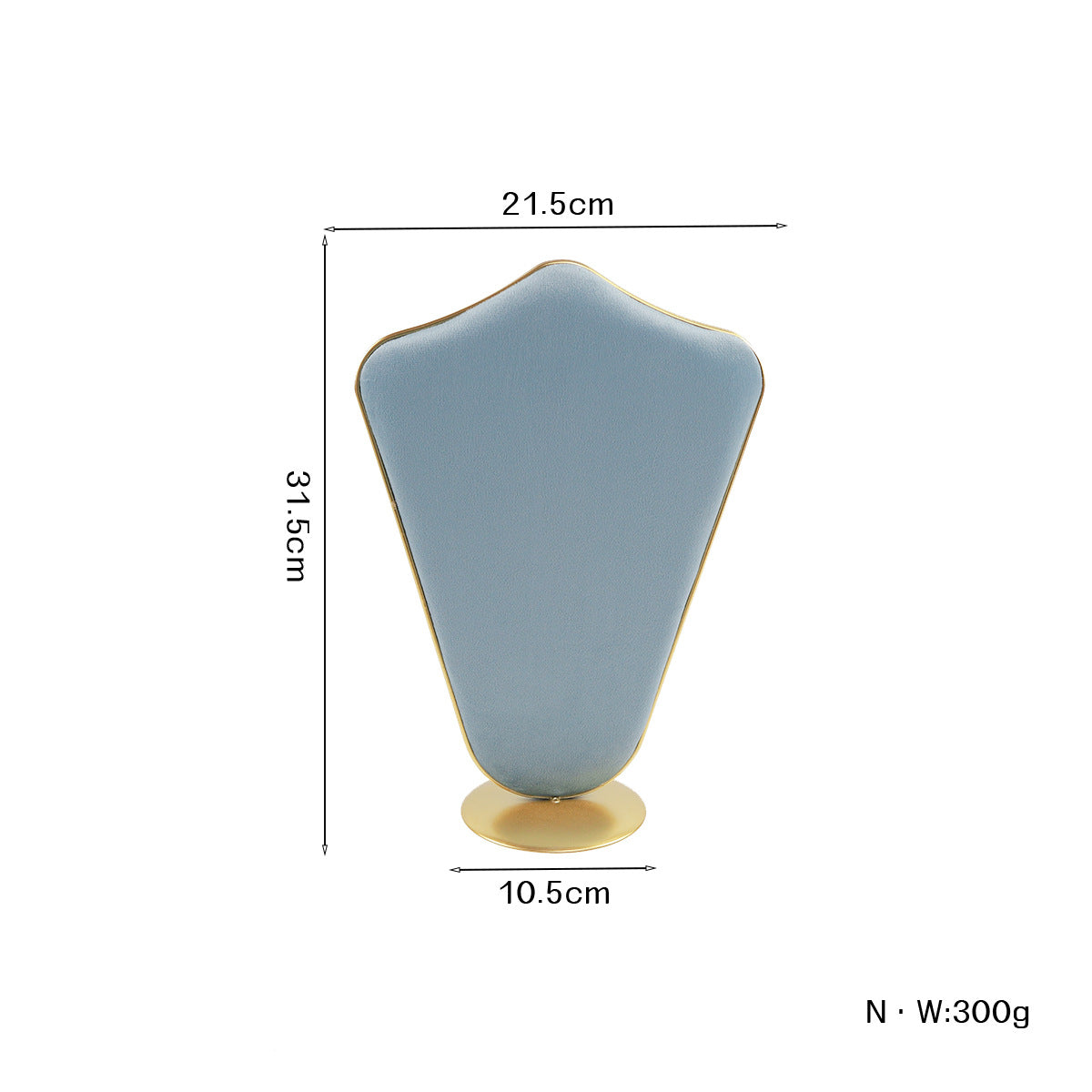 1 Piece Jewelry Rack In Light Blue Flannel For Elegant Accessory Display