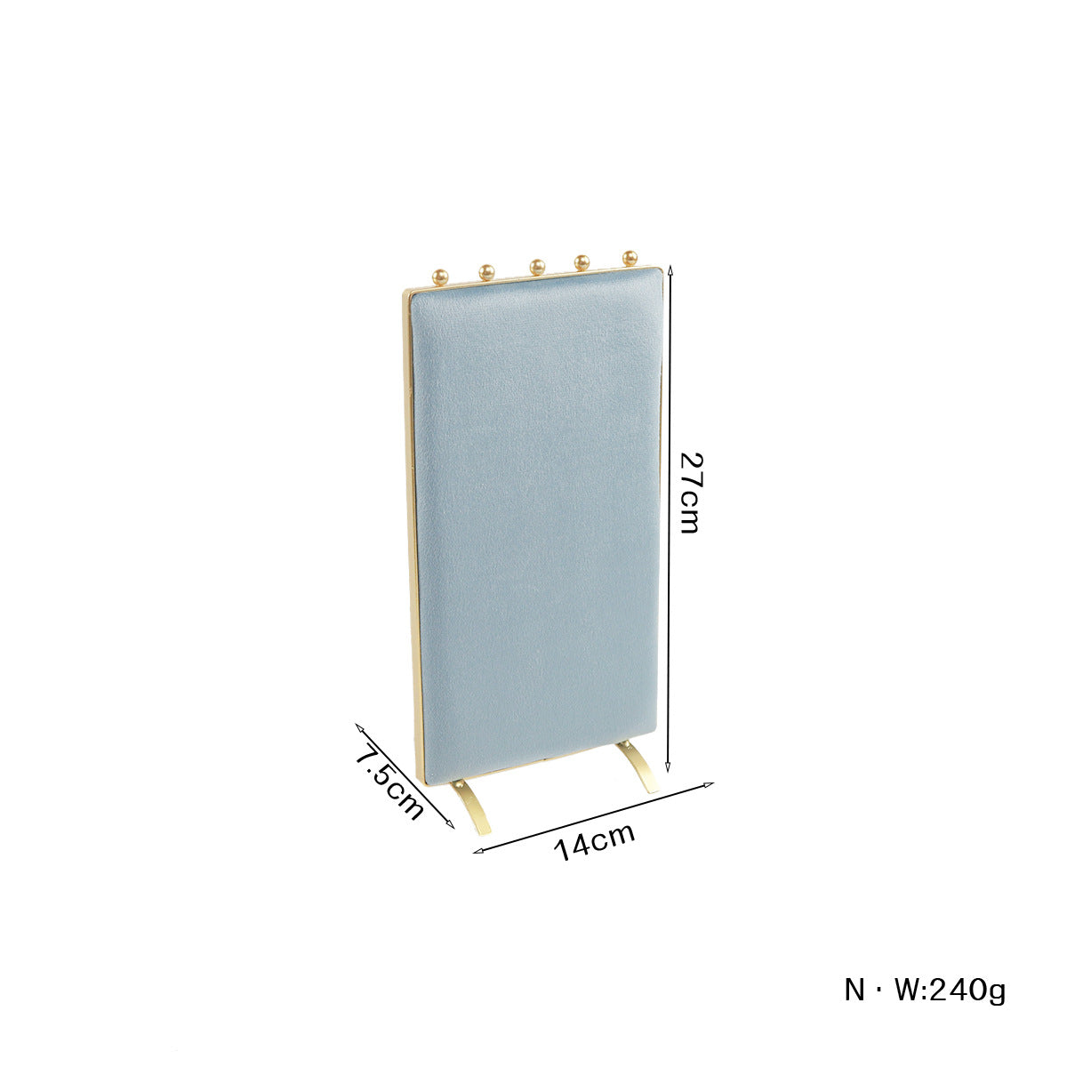 1 Piece Jewelry Rack In Light Blue Flannel For Elegant Accessory Display