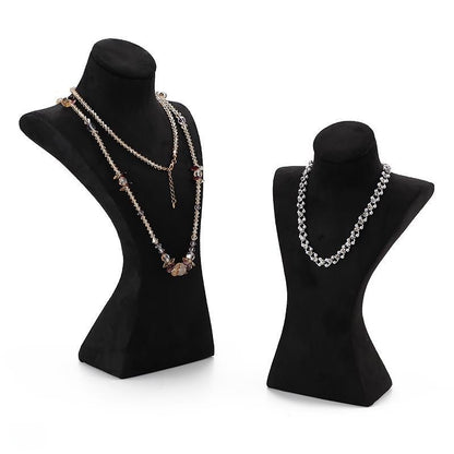 Jewelry Display Bust In Flannel Material, 1 Piece, Available In Coffer Color
