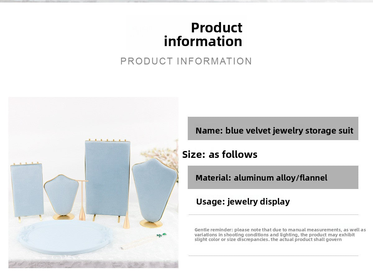 1 Piece Jewelry Rack In Light Blue Flannel For Elegant Accessory Display