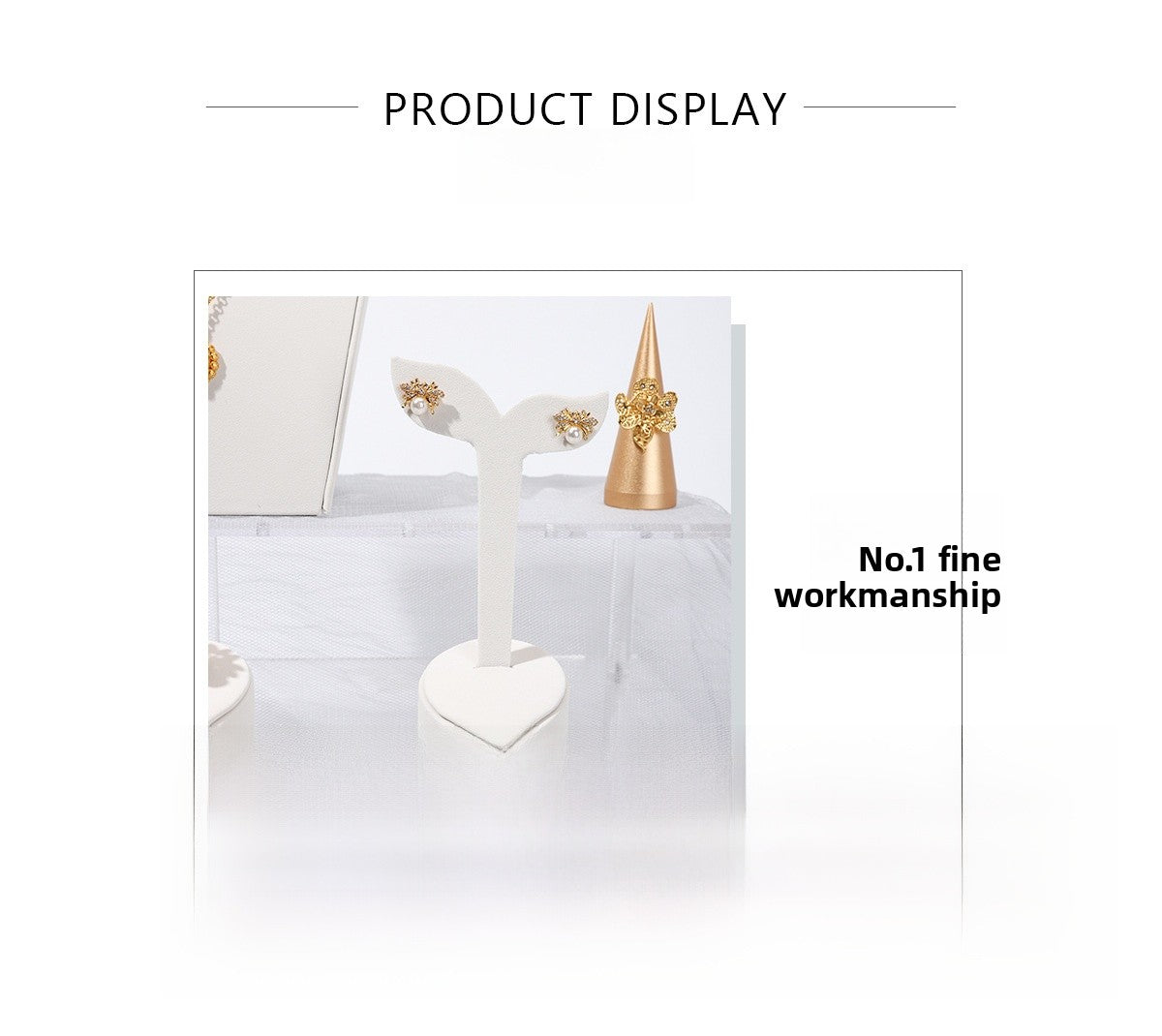 White Metal Jewelry Rack For Elegant Accessories Display