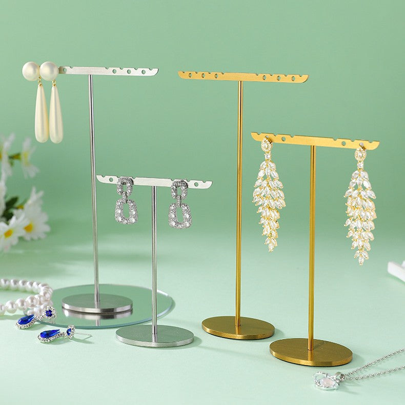 1 Piece Metal Jewelry Rack In Elegant Gold Finish For Stylish Accessory Display