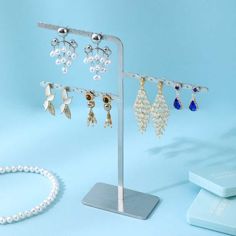 1 Piece Metal Jewelry Rack In Elegant Gold Finish For Stylish Accessories Display