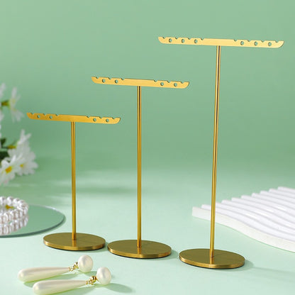 1 Piece Metal Jewelry Rack In Elegant Gold Finish For Stylish Accessory Display