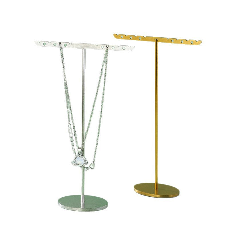 1 Piece Metal Jewelry Rack In Elegant Gold Finish For Stylish Accessory Display