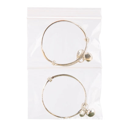 100 PCS Transparent Plastic Jewelry Packaging Bags With Resealable Closure For Secure Storage