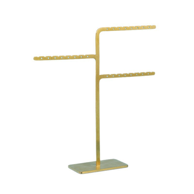 1 Piece Metal Jewelry Rack In Elegant Gold Finish For Stylish Accessories Display
