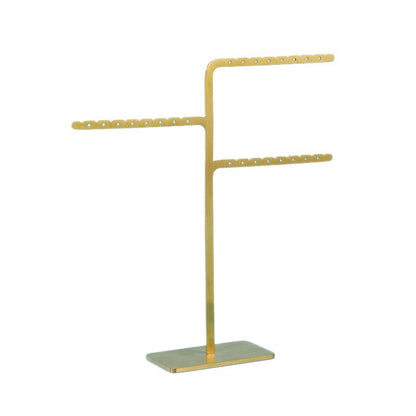1 Piece Metal Jewelry Rack In Elegant Gold Finish For Stylish Accessories Display
