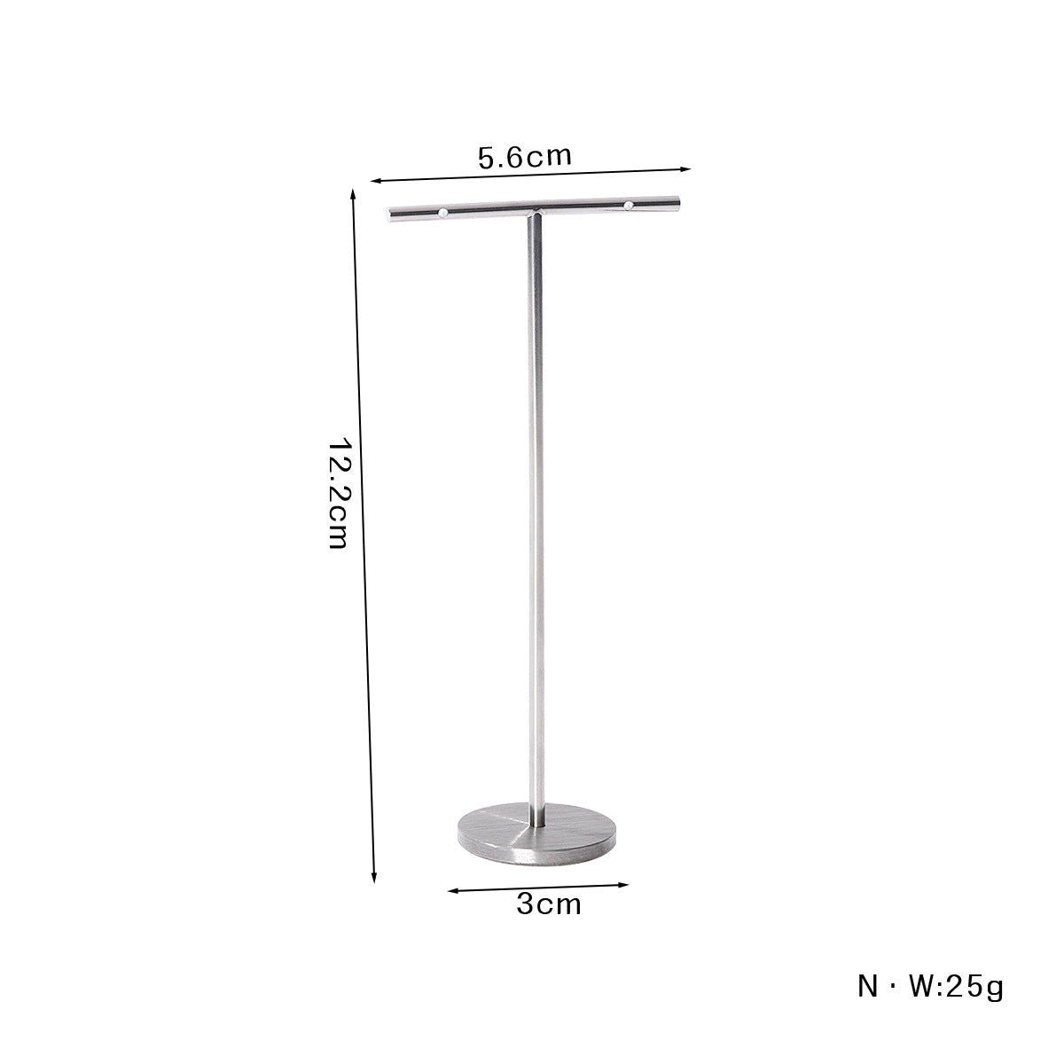 1 Piece Metal Jewelry Rack In Silver For Stylish And Durable Accessories Display