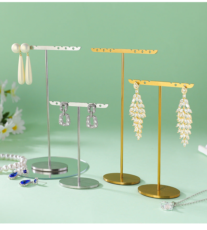 1 Piece Metal Jewelry Rack In Elegant Gold Finish For Stylish Accessory Display