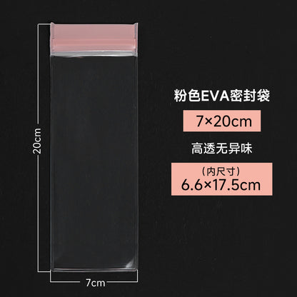 Pink EVA Jewelry Packaging Bags In Plastic Resealable Material For Secure Storage