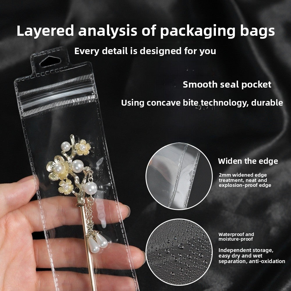Transparent PVC Jewelry Packaging Bags Plastic Resealable Bags For Secure Storage