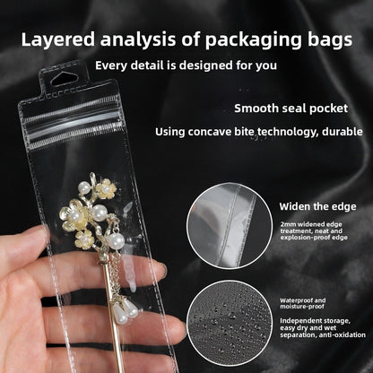 Transparent PVC Jewelry Packaging Bags Plastic Resealable Bags For Secure Storage