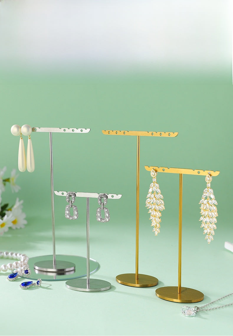 1 Piece Metal Jewelry Rack In Elegant Gold Finish For Stylish Accessory Display