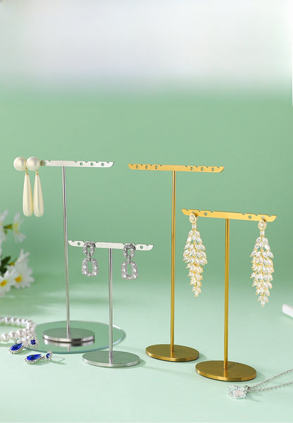 1 Piece Metal Jewelry Rack In Elegant Gold Finish For Stylish Accessory Display
