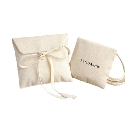 Cotton Jewelry Packaging Bags In Beige For Elegant And Eco-Friendly Jewelry Storage