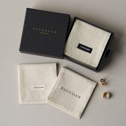 1 Piece Cotton Jewelry Packaging Bag In Beige For Elegant Jewelry Storage