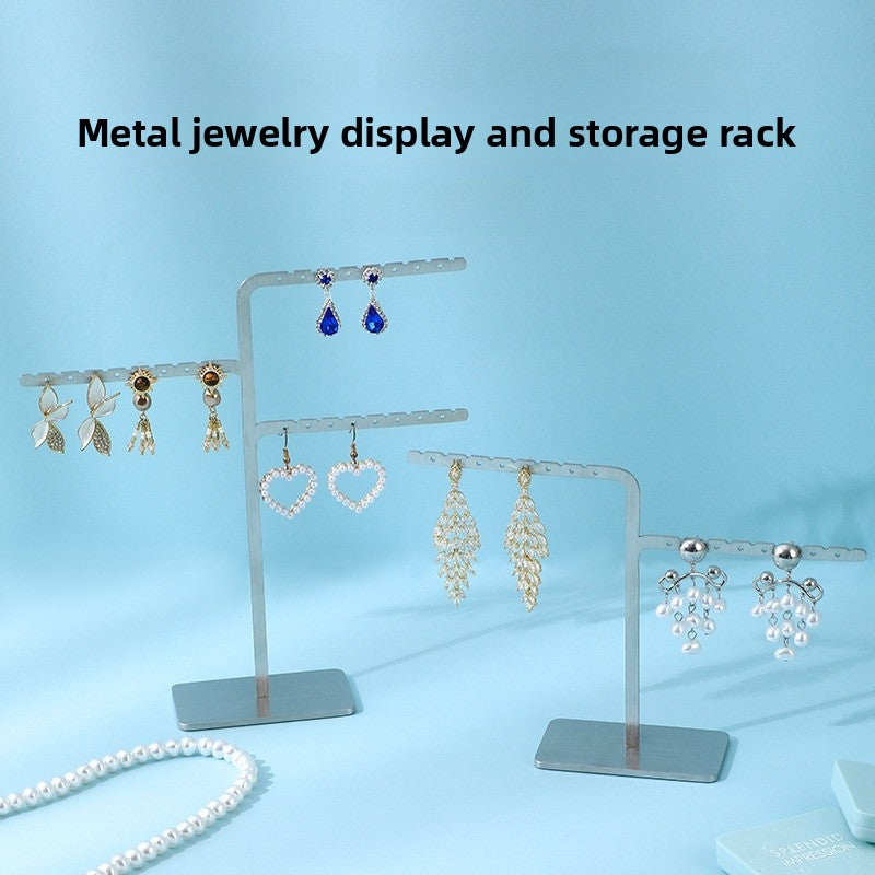 1 Piece Metal Jewelry Rack In Elegant Gold Finish For Stylish Accessories Display