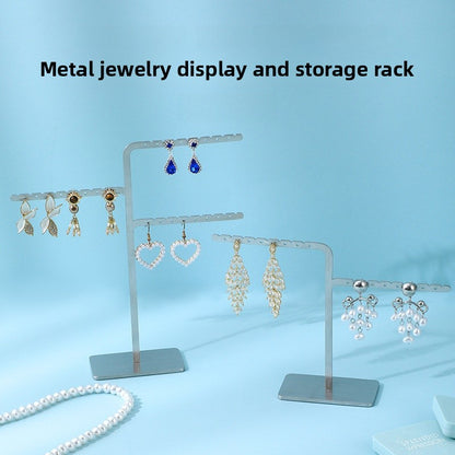 1 Piece Metal Jewelry Rack In Elegant Gold Finish For Stylish Accessories Display