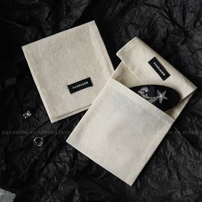 1 Piece Cotton Jewelry Packaging Bag In Beige For Elegant Jewelry Storage