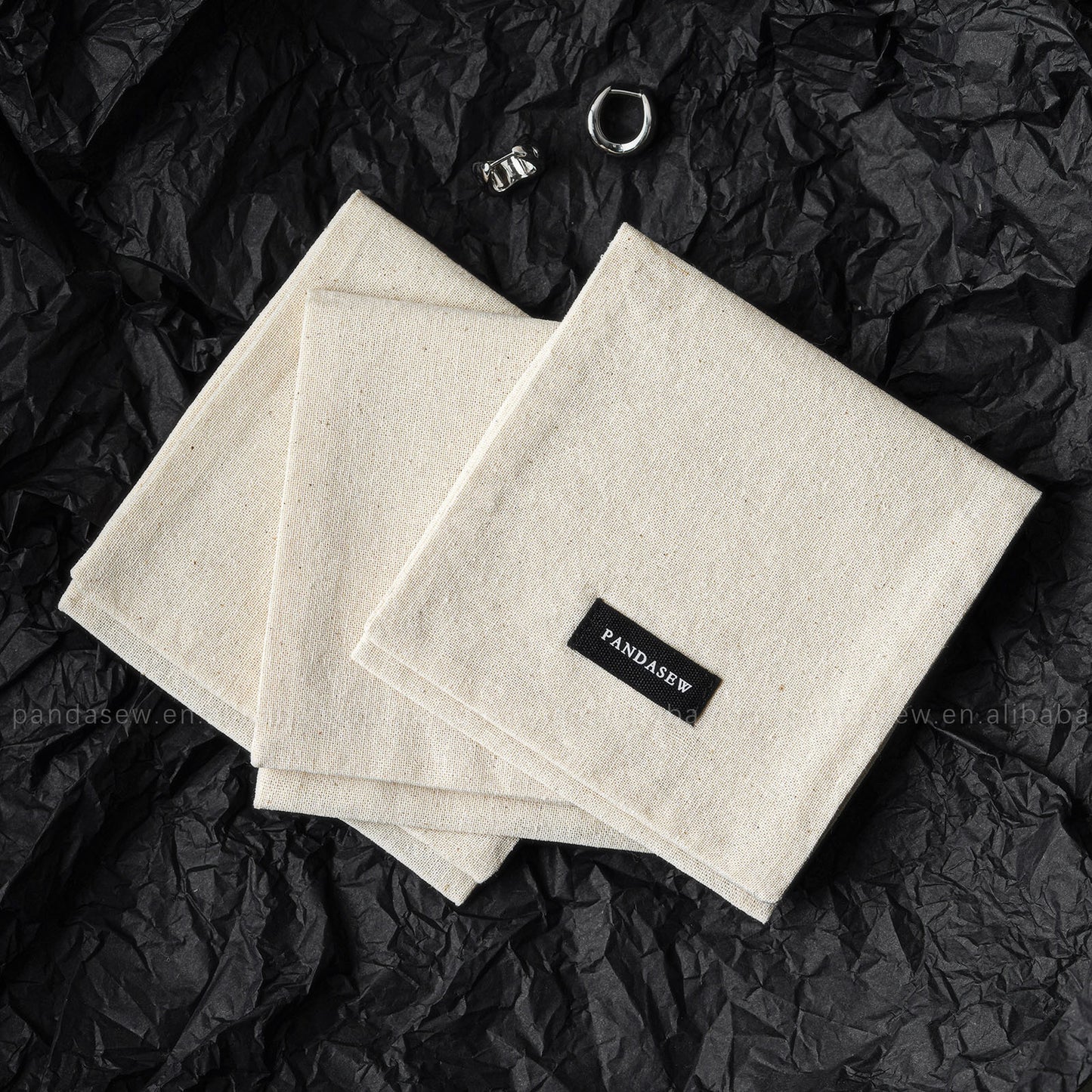 1 Piece Cotton Jewelry Packaging Bag In Beige For Elegant Jewelry Storage