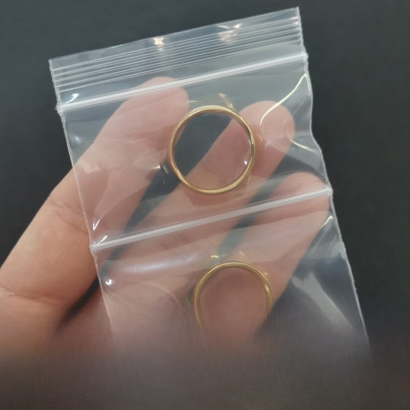 100 PCS Transparent Plastic Jewelry Packaging Bags With Resealable Closure For Secure Storage