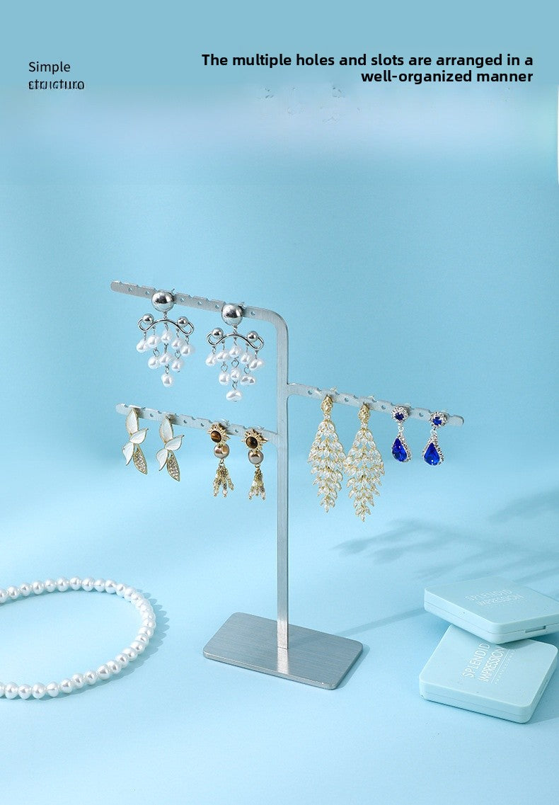 1 Piece Metal Jewelry Rack In Elegant Gold Finish For Stylish Accessories Display