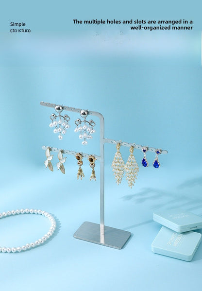 1 Piece Metal Jewelry Rack In Elegant Gold Finish For Stylish Accessories Display