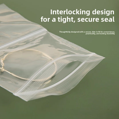 100 PCS Transparent Plastic Jewelry Packaging Bags With Resealable Closure For Secure Storage