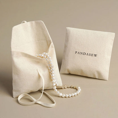 Cotton Jewelry Packaging Bags In Beige For Elegant And Eco-Friendly Jewelry Storage
