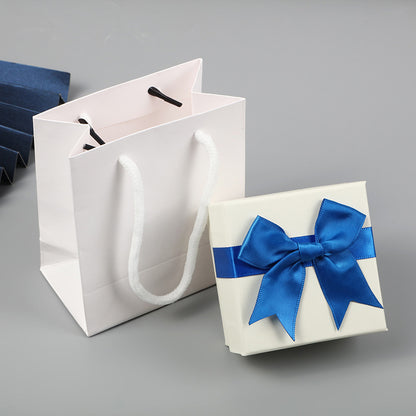 1 Piece Paper Jewelry Box With Bow Tie Design, Perfect For Elegant Jewelry Packaging