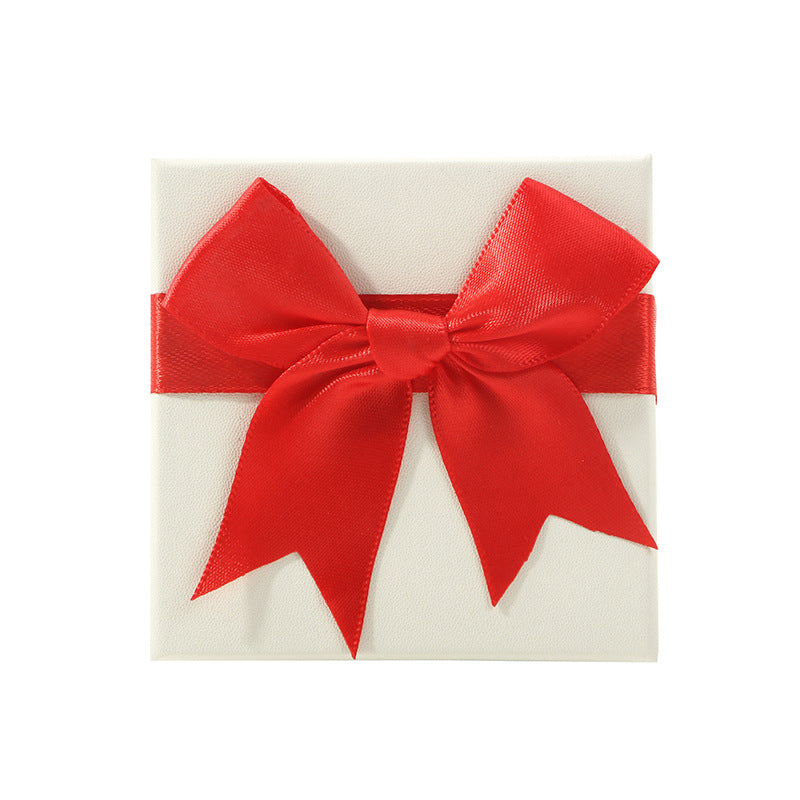 1 Piece Paper Jewelry Box With Bow Tie Design, Perfect For Elegant Jewelry Packaging