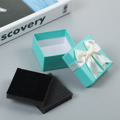 1 Piece Paper Jewelry Box With Bow Tie Design, Perfect For Elegant Jewelry Packaging