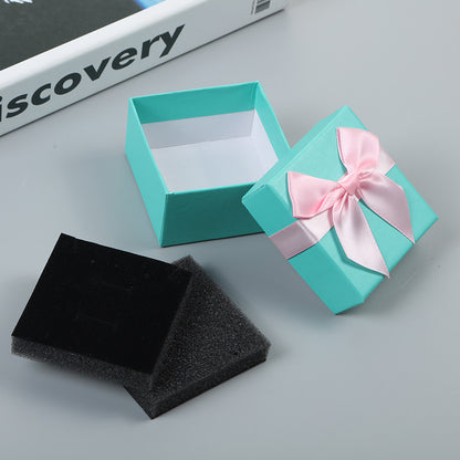 1 Piece Paper Jewelry Box With Bow Tie Design, Perfect For Elegant Jewelry Packaging