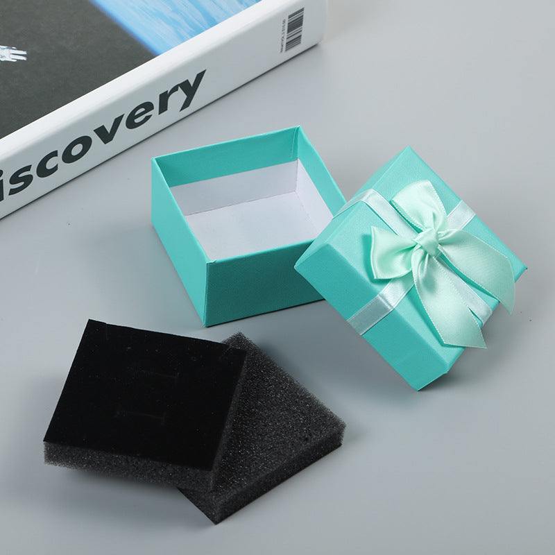 1 Piece Paper Jewelry Box With Bow Tie Design, Perfect For Elegant Jewelry Packaging