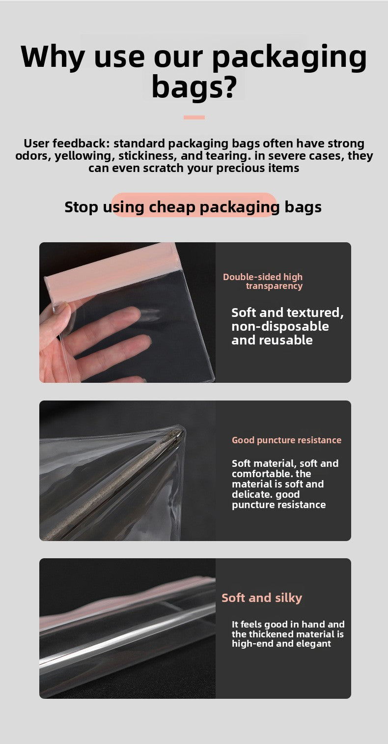 Pink EVA Jewelry Packaging Bags In Plastic Resealable Material For Secure Storage