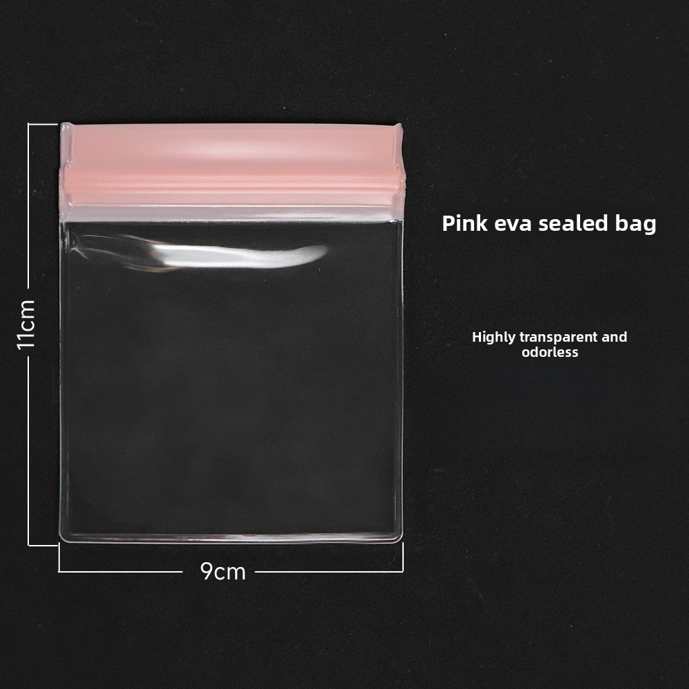 Pink EVA Jewelry Packaging Bags In Plastic Resealable Material For Secure Storage