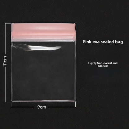 Pink EVA Jewelry Packaging Bags In Plastic Resealable Material For Secure Storage