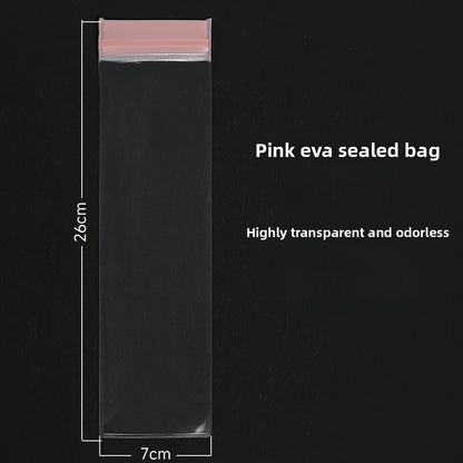 Pink EVA Jewelry Packaging Bags In Plastic Resealable Material For Secure Storage