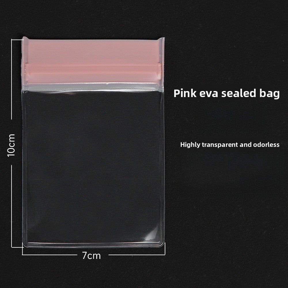 Pink EVA Jewelry Packaging Bags In Plastic Resealable Material For Secure Storage