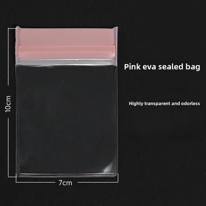 Pink EVA Jewelry Packaging Bags In Plastic Resealable Material For Secure Storage