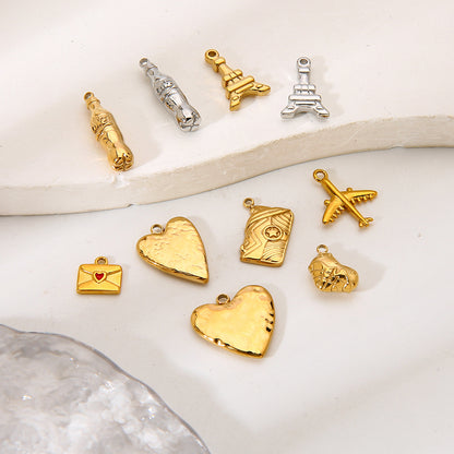 Heart Shape Pendant For Women Featuring 18K Real Gold Plated Material, Elegant And Stylish Jewelry Accessory