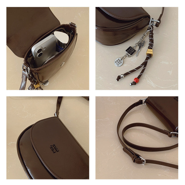 Shell-Shaped Shoulder Bag For Women In PU Leather, Stylish And Elegant Design