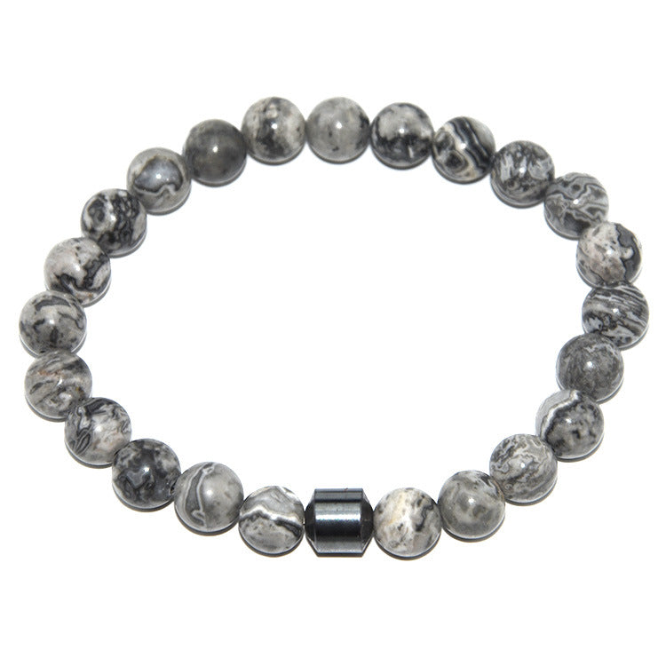 Map Pattern Natural Stone Bracelet For Women Featuring Elegant Design And Durable Craftsmanship