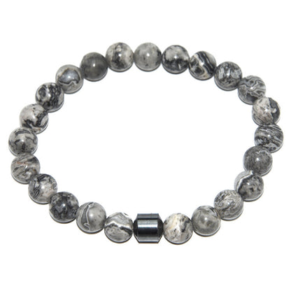 Map Pattern Natural Stone Bracelet For Women Featuring Elegant Design And Durable Craftsmanship