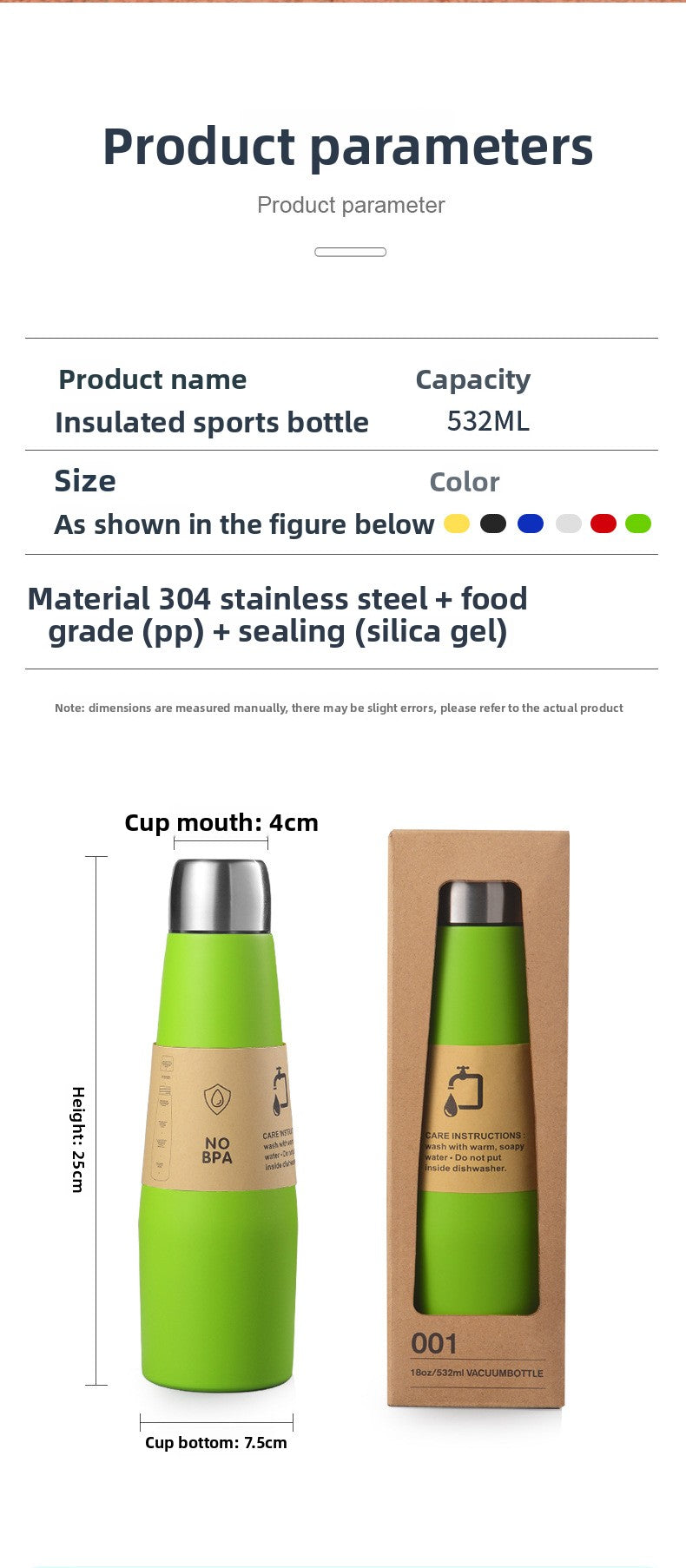 Thermos Cup Made Of Durable 304 Stainless Steel For Kitchen And Drinking Use